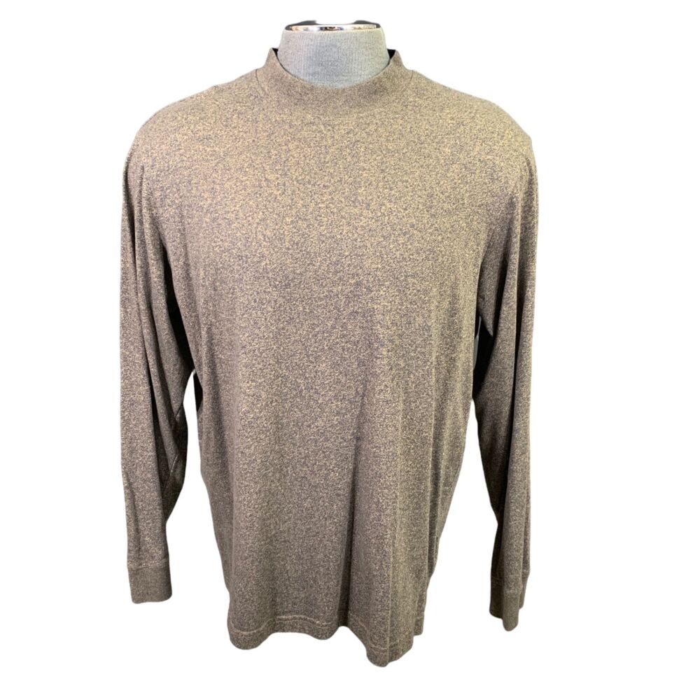 John Bartlett Consensus Mens Shirt Top Long Sleeve Pullover Brown XL